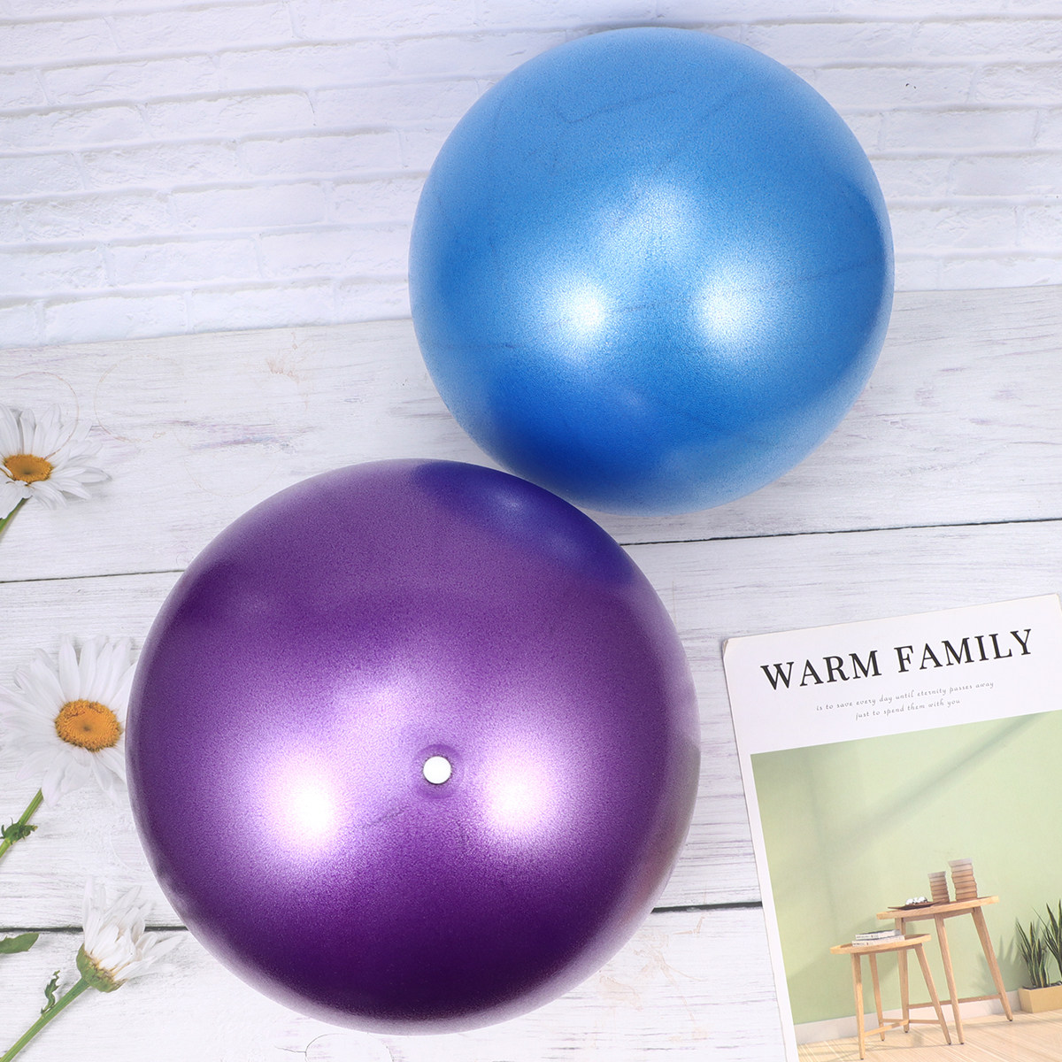 2 قطعة كرة يوغا سميكة مطفية مض - مراجعة Pilates Yoga Ball Exercises وسعره