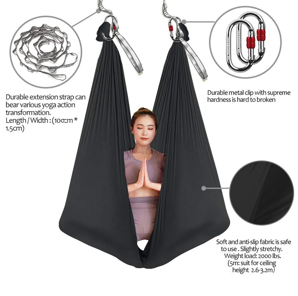 5*2.8 متر أرجوحة اليوغا الجوية - مراجعة Aerial Silk Hammock وسعره