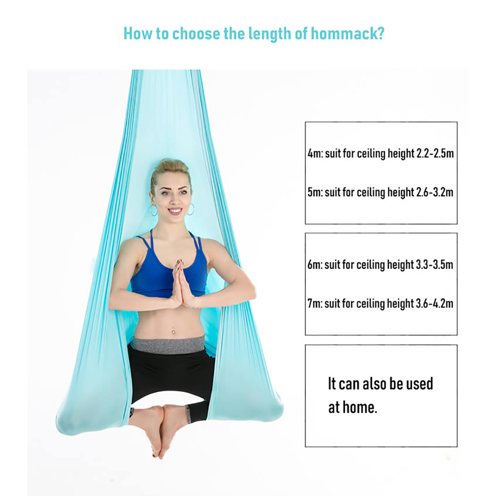 أرجوحة يوغا هوائية بطول 4/5/6/ - مراجعة Aerial Silk Hammock وسعره